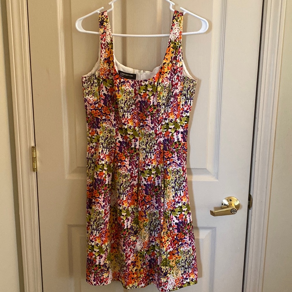 Jones New York vintage sleeveless floral print dress small like new